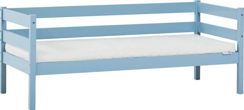 Hoppekids Einzelbett ECO Comfort Kinderbett, Kiefer Massivholz, Jugendbett inkl. Rollrost, 70x160 cm, wahlweise in verschieden Farben/ Matratze/ Absturzsicherung von Hoppekids