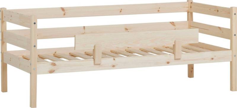 Hoppekids Einzelbett ECO Comfort Kinderbett, Kiefer Massivholz, Jugendbett inkl. Rollrost, 70x160 cm, wahlweise in verschieden Farben/ Matratze/ Absturzsicherung von Hoppekids
