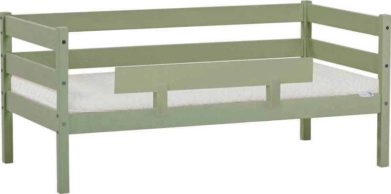 Hoppekids Einzelbett ECO Comfort Kinderbett, Kiefer Massivholz, Jugendbett inkl. Rollrost, 70x160 cm, wahlweise in verschieden Farben/ Matratze/ Absturzsicherung von Hoppekids