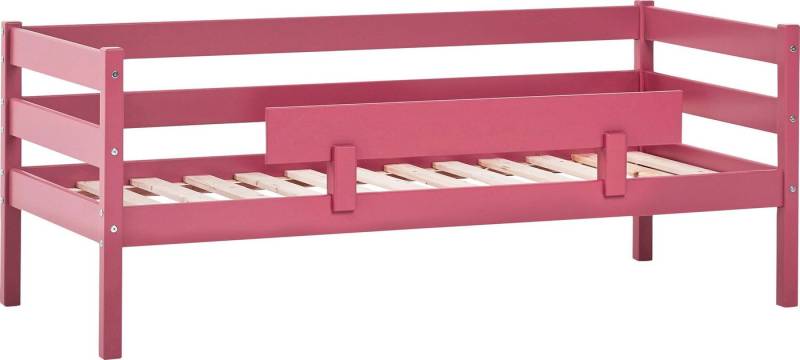 Hoppekids Einzelbett ECO Comfort Kinderbett, Kiefer Massivholz, Jugendbett inkl. Rollrost, 70x160 cm, wahlweise in verschieden Farben/ Matratze/ Absturzsicherung von Hoppekids