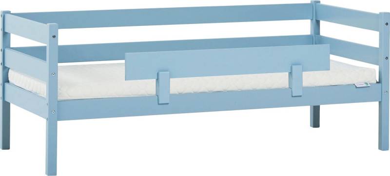 Hoppekids Einzelbett ECO Comfort Kinderbett, Kiefer Massivholz, Jugendbett inkl. Rollrost, 70x160 cm, wahlweise in verschieden Farben/ Matratze/ Absturzsicherung von Hoppekids