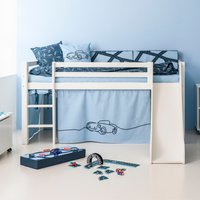 Hoppekids Hochbett ""Cars"", Rutsche & Vorhang Blau und viel Auswahl Hoppekids Hochbett ""Cars"", Rutsche & Vorhang Blau und viel Auswahl von Hoppekids