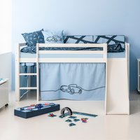 Hoppekids Hochbett ""Cars"", Rutsche & Vorhang Blau und viel Auswahl Hoppekids Hochbett ""Cars"", Rutsche & Vorhang Blau und viel Auswahl von Hoppekids