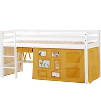 Hoppekids Hochbett "ECO Dream, Kinderbett, Spielbett, Halbhohes Bett aus Massivholz" inkl. Vorhang-Set Creator, Bettgröße & Matratze wählbar von Hoppekids