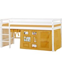 Hoppekids Hochbett "ECO Dream, Kinderbett, Spielbett, Halbhohes Bett aus Massivholz" inkl. Vorhang-Set Creator, Bettgröße & Matratze wählbar Hoppekids Hochbett "ECO Dream, Kinderbett, Spielbett, Halbhohes Bett aus Massivholz" inkl. Vorhang-Set Creator, Bettgröße & Matratze wählbar von Hoppekids