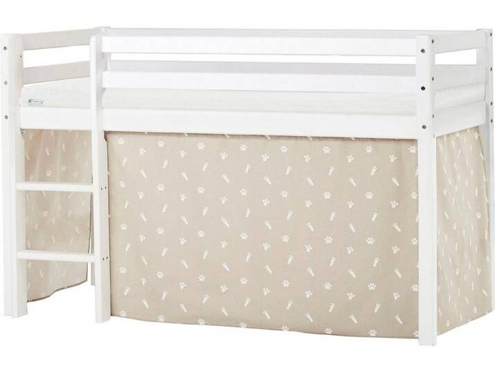 Hoppekids Hochbett ECO Dream, Kinderbett, Spielbett, Halbhohes Bett aus Massivholz inkl. Vorhang-Set Creator, Bettgröße & Matratze wählbar, grau Hoppekids Hochbett ECO Dream, Kinderbett, Spielbett, Halbhohes Bett aus Massivholz inkl. Vorhang-Set Creator, Bettgröße & Matratze wählbar, grau von Hoppekids