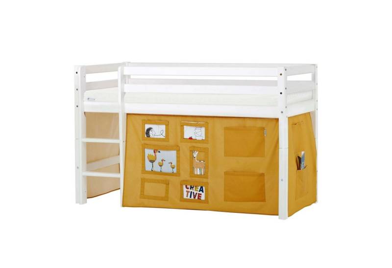 Hoppekids Hochbett ECO Dream, Kinderbett, Spielbett, Halbhohes Bett aus Massivholz inkl. Vorhang-Set Creator, Bettgröße & Matratze wählbar Hoppekids Hochbett ECO Dream, Kinderbett, Spielbett, Halbhohes Bett aus Massivholz inkl. Vorhang-Set Creator, Bettgröße & Matratze wählbar von Hoppekids