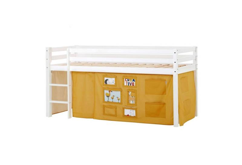 Hoppekids Hochbett ECO Dream, Kinderbett, Spielbett, Halbhohes Bett aus Massivholz inkl. Vorhang-Set Creator, Bettgröße & Matratze wählbar Hoppekids Hochbett ECO Dream, Kinderbett, Spielbett, Halbhohes Bett aus Massivholz inkl. Vorhang-Set Creator, Bettgröße & Matratze wählbar von Hoppekids