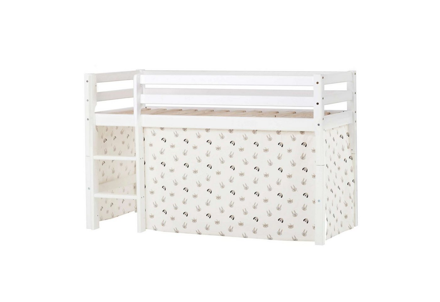 Hoppekids Hochbett ECO Dream, Kinderbett, Spielbett, Halbhohes Bett aus Massivholz inkl. Vorhang-Set Creator, Bettgröße & Matratze wählbar Hoppekids Hochbett ECO Dream, Kinderbett, Spielbett, Halbhohes Bett aus Massivholz inkl. Vorhang-Set Creator, Bettgröße & Matratze wählbar von Hoppekids