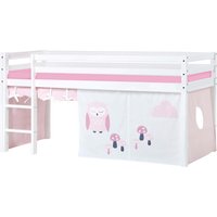 Hoppekids Hochbett "ECO Dream, Kinderbett, Spielbett, Halbhohes Bett aus Massivholz" inkl. Vorhang-Set Creator, Bettgröße & Matratze wählbar Hoppekids Hochbett "ECO Dream, Kinderbett, Spielbett, Halbhohes Bett aus Massivholz" inkl. Vorhang-Set Creator, Bettgröße & Matratze wählbar von Hoppekids