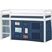 Hoppekids Hochbett "ECO Dream, Kinderbett, Spielbett, Halbhohes Bett aus Massivholz" inkl. Vorhang-Set Creator, Bettgröße & Matratze wählbar von Hoppekids