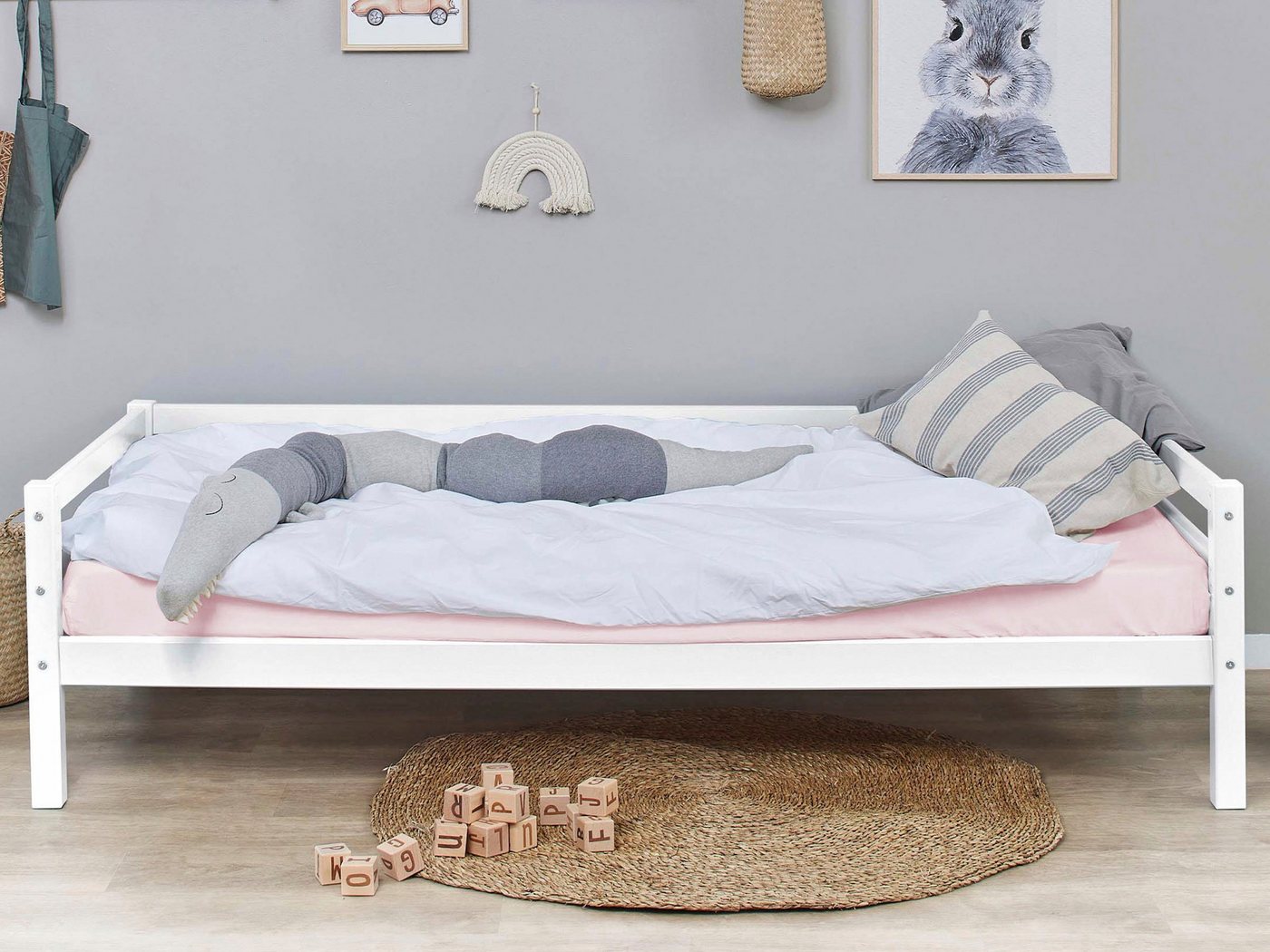 Hoppekids Kinderbett ECO Dream, Einzelbett 90x200 Massiv mit Matratze von Hoppekids