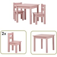 Hoppekids Kindersitzgruppe "MADS Kindersitzgruppe", (Set, 3 tlg., 1 Tisch, 2 Stühle) von Hoppekids
