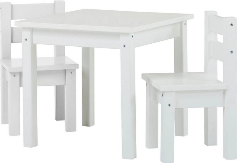 Hoppekids Kindersitzgruppe MADS Kindersitzgruppe, (Set, 3-tlg., 1 Tisch, 2 Stühle), in vielen Farben, mit zwei Stühlen von Hoppekids