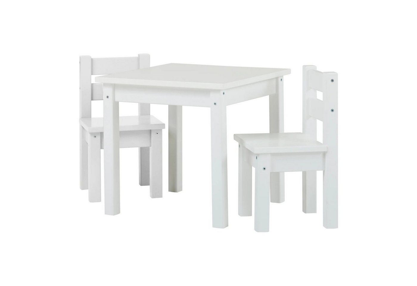 Hoppekids Kindersitzgruppe Mads Tisch mit 2 Stühlen Kiefer massiv & MDF von Hoppekids