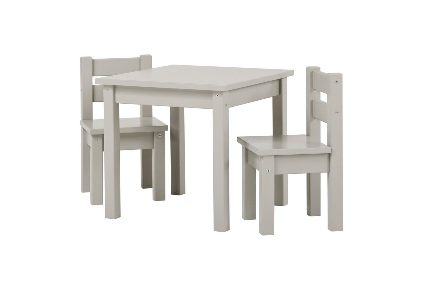 Hoppekids Kindersitzgruppe Mads Tisch mit 2 Stühlen Kiefer massiv & MDF von Hoppekids