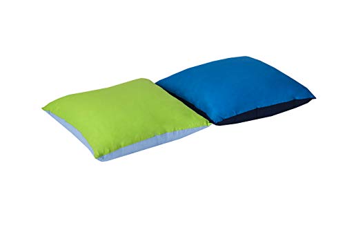 Hoppekids Kissen-Set, Multicolor Girl (2 Stück.), Baumwolle/Schaum, Blau, 50 x 50 x 15 cm von Hoppekids