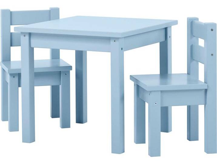 Kindersitzgruppe HOPPEKIDS MADS Kindersitzgruppe , blau, FSC-zertifizierter Holzwerkstoff, MDF, FSC-zertifiziertes teilmassives Holz, Sitzmöbel-Sets, in vielen Farben, mit zwei Stühlen von Hoppekids