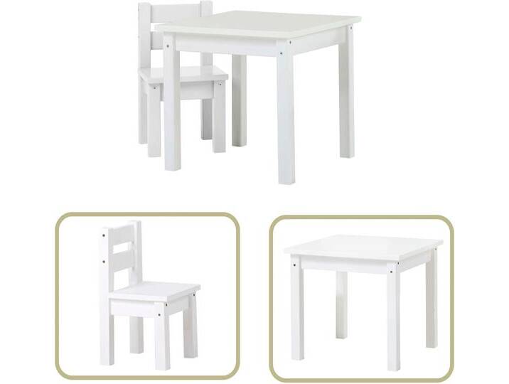 Kindersitzgruppe HOPPEKIDS MADS Kindersitzgruppe , weiß, FSC-zertifizierter Holzwerkstoff, MDF, FSC-zertifiziertes teilmassives Holz, Sitzmöbel-Sets, in vielen Farben, mit einem Stuhl von Hoppekids
