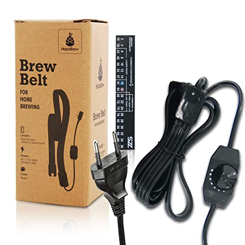 Home Brew Temperatur einstellbar Heizband + Aufkleber auf Thermometer von Hopsbrew