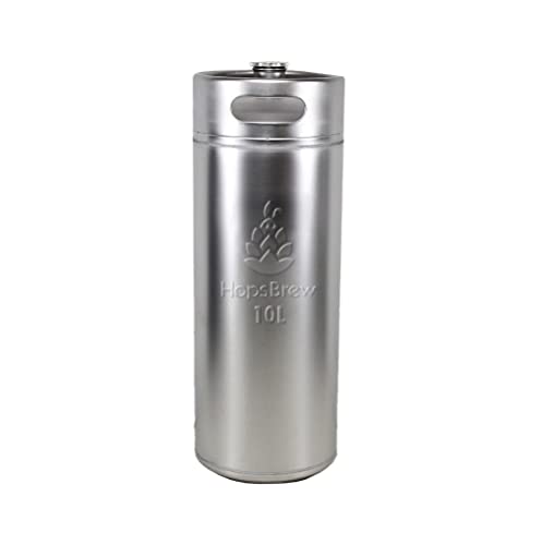 Mini 304 Edelstahl Fass Growler (10 l Standard Silber) von Hopsbrew