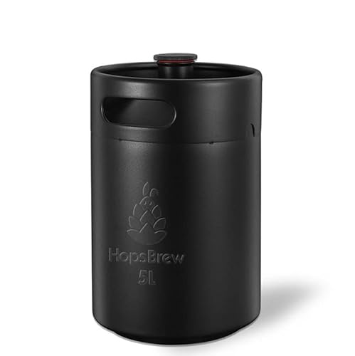 Mini 304 Edelstahl-Fass-Growler (5 l, Standardschwarz) von Hopsbrew