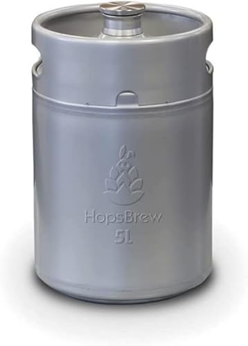 Mini 304 Edelstahl-Fass-Growler (5 l, Standard-Silber) von Hopsbrew