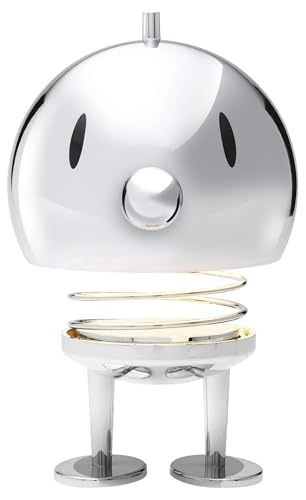 Hoptimist Lampe LED, Nachttischlampe Touch, Kabellose Lampe Tisch, Aufladbare & Dimmbar, Dänischem Design, 15 x 15 x 23 cm, XL, Chrome von Hoptimist