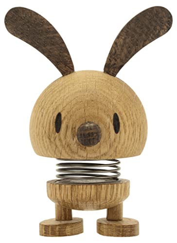 Hoptimist Osterhase aus Holz, Osterdeko, Niedliche Tischdeko zu Ostern, Kleine Ostergeschenke Erwachsene, Frühlingsdeko Innen, 7,5 x 5,8 x 9 cm, Oak von Hoptimist