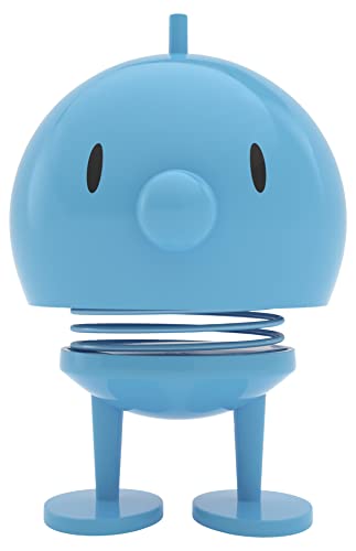 Hoptimist Bumble Wackelfigur & Glücksbringer, Skandinavische Deko Figuren für Wohnzimmer, Schreibtisch, Büro, Bürodeko & Lustige Kleine Geschenke, 7,5 x 8,5 x 10,7 cm, Medium, Türkis von Hoptimist