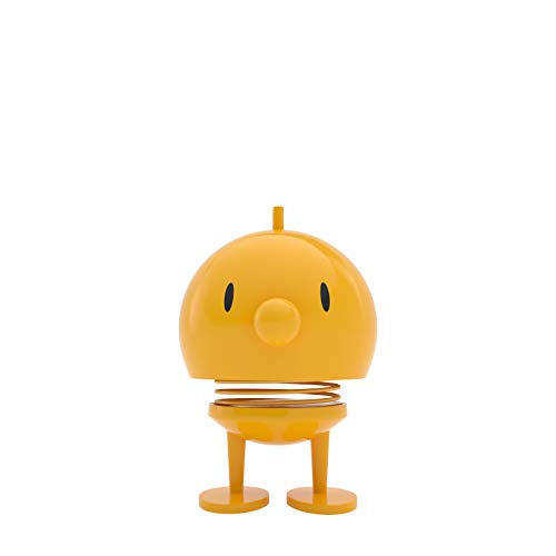 Hoptimist Bumble Wackelfigur & Glücksbringer, Skandinavische Deko Figuren für Wohnzimmer, Schreibtisch, Büro, Bürodeko & Lustige Kleine Geschenke, 7,5 x 8,5 x 10,7 cm, Medium, Gelb von Hoptimist
