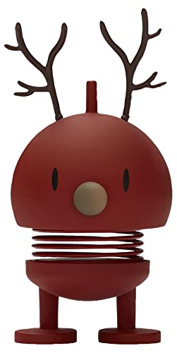 Hoptimist - Skandinavisches Design - Weihnachtsfigur - Small Reindeer Bumble - Berry - Höhe: 9 cm - Geschenkidee von Hoptimist