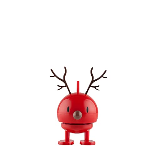 Hoptimist - Skandinavisches Design - Weihnachtsfigur - Small Reindeer Bumble - Rot - Höhe: 9 cm - Geschenkidee von Hoptimist