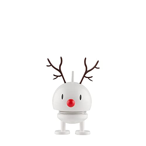 Hoptimist - Skandinavisches Design - Weihnachtsfigur - Small Reindeer Bumble - Weiß - Höhe: 9 cm - Geschenkidee von Hoptimist