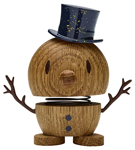 Hoptimist - Small Snowman Oak - Schneemann - Eichenholz - Farbe: Natur - 8 x 7,5 cm von Hoptimist