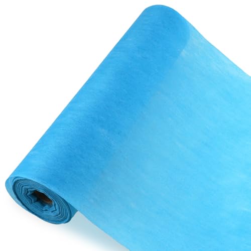 Vlies Tischläufer, 30 cm X 25 m TischläUfer Blau, Tischläufer Hochzeit, Tischläufer Rolle für Tischdeko Taufe Geburtstag Kommunionen Babyparty Festliche Dekoration (Blau) von Hopton