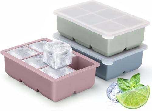 Eiswürfelform Eiswürfelbehälter Eiswürfel Silikon Mit Deckel Wiederverwendbar 3 Stück Ice Cube Tray Maker Cubes Groß Eiswürfelformen Eiswürfelbox Eiswürfelschalen Behälter Box Eiswürfelschale von Hoqque