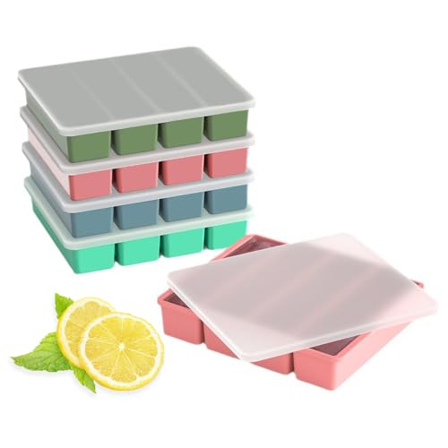 Eiswürfelform Eiswürfelbehälter Eiswürfel Silikon Mit Deckel Wiederverwendbar Ice Cube Tray Maker 4 Stück Groß Eiswürfelformen Eiswürfelbox Eiswürfelschalen Silikonform Behälter Box Eiswürfelschale Eiswürfelform Eiswürfelbehälter Eiswürfel Silikon Mit Deckel Wiederverwendbar Ice Cube Tray Maker 4 Stück Groß Eiswürfelformen Eiswürfelbox Eiswürfelschalen Silikonform Behälter Box Eiswürfelschale von Hoqque