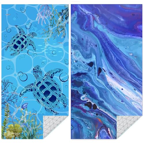 Strandtuch Mikrofaser Strandhandtuch Strand Zubehör Groß 180x80 Saunahandtuch XXL Strandtücher Sandfrei Saunatuch Microfaser Handtuch Beach Towel Urlaub Must Have Schnelltrocknend Strandlaken 2 Set von Hoqque