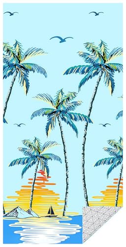 Strandtuch Mikrofaser Strandhandtuch Strand Zubehör Groß 180x80 Saunahandtuch XXL Strandtücher Sandfrei Saunatuch Microfaser Handtuch Schnelltrocknend Beach Towel Urlaub Must Have Strandlaken 1 Stück von Hoqque