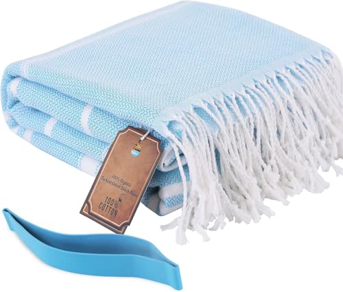 Strandtuch Saunahandtuch Strandhandtuch Hamamtuch Strandtücher XXL Saunatuch Groß Sauna Handtuch Strand Zubehör Handtücher Beach Towel Strandlaken Damen Baumwolle Saunatücher Herren Urlaub Must Haves von Hoqque