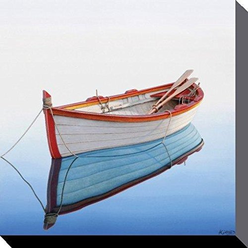 Horacio Cardozo Kunstdruck auf Leinwand, Motiv Boot in a Tranquil Bay, 40 x 40 cm, Polyester, Mehrfarbig, 40x40x3.2 cm von Horacio Cardozo