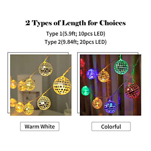 10 Fuß 20 LED Globe Lichterkette, dekorative Hängelichter, Kugeln, Lichterkette, batteriebetrieben, WM-Beleuchtung für den Innen- und Außenbereich, Gartenterrasse 10 Fuß 20 LED Globe Lichterkette, dekorative Hängelichter, Kugeln, Lichterkette, batteriebetrieben, WM-Beleuchtung für den Innen- und Außenbereich, Gartenterrasse von Horett