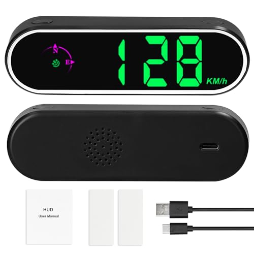Auto-Headup-Display, GPS-Digital-Tachometer mit bunter LED-Anzeige, Uhr- und Kompassfunktion, Übergeschwindigkeitsalarm für Auto, LKW, SUV, Wohnmobil Auto-Headup-Display, GPS-Digital-Tachometer mit bunter LED-Anzeige, Uhr- und Kompassfunktion, Übergeschwindigkeitsalarm für Auto, LKW, SUV, Wohnmobil von Horett