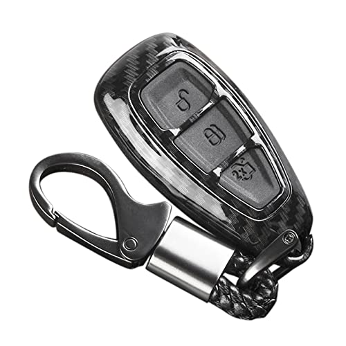 Carbon Fiber Remote Key Fob Case Shell Cover Kompatibel mit S/Focus/Fiesta/Kuga/C-Max von Horett