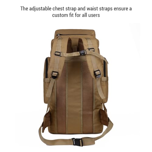 Großer Wanderrucksack, Outdoor-Camping-Rucksack, Canvas-Trekking-Rucksack von Horett