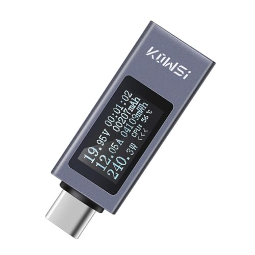 Ladetester für Handy, Typ C, Spannungsmesser, Direktstrom, PD, Leistungsmesser, Halterung aus Aluminiumlegierung, Spannung 4-30 V, Stromhalter, 0-12 A, Lasttest Ladetester für Handy, Typ C, Spannungsmesser, Direktstrom, PD, Leistungsmesser, Halterung aus Aluminiumlegierung, Spannung 4-30 V, Stromhalter, 0-12 A, Lasttest von Horett
