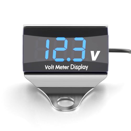 Motorrad DC 10-150V Digital Voltmeter LED-Anzeige Wasserdicht Spannungstester Batterie Monitor Messgerät mit Halterung Motorrad DC 10-150V Digital Voltmeter LED-Anzeige Wasserdicht Spannungstester Batterie Monitor Messgerät mit Halterung von Horett