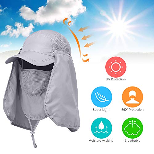 Outdoor Sport Wandern Visier Hut UV Schutz Gesicht Hals Abdeckung Angeln Sonnenschutz Kappe Outdoor Sport Wandern Visier Hut UV Schutz Gesicht Hals Abdeckung Angeln Sonnenschutz Kappe von Horett