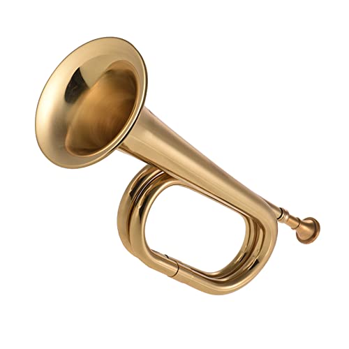 Signalhorn Trompete Messing Kavalleriehorn mit Mundstück für Schulband Kavallerieorchester von Horett